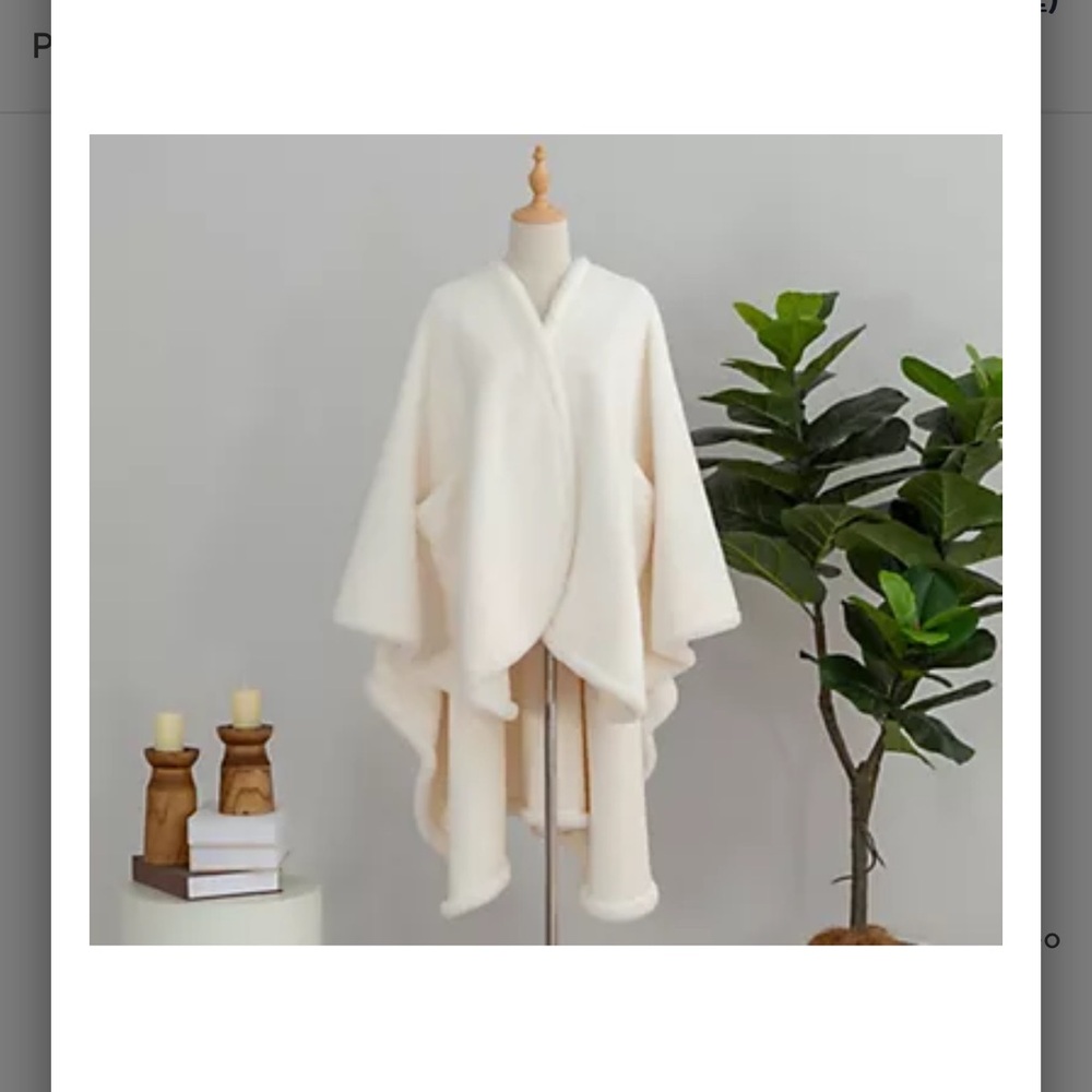 Berkshire Grace wearable throw, cream color